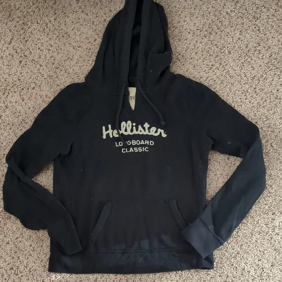Hollister Navy Hoodie with Logo - Picture 1 of 3